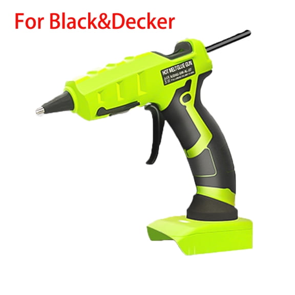 50W Cordless Hot Glue Gun Suitable for Black and Decker 20V Battery Use 7mm Glue Sticks for Craft DIY Electric Heat Repair Tool