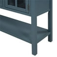 thumbnail image 6 of Storage Cabinet Console Table Solid Wood Cabinet with 2 Drawers and Open Shelf 45” Console Sofa Table for Living Room Hallway Entryway Blue, 6 of 8