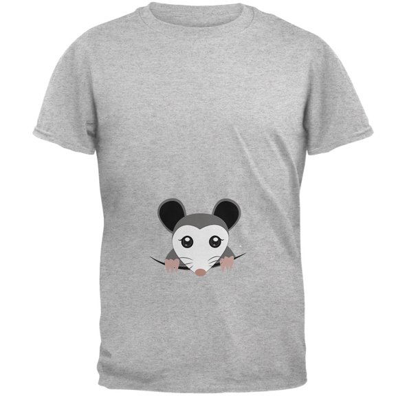 Halloween Peeking Possum Costume Mens T Shirt Heather X-LG