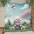 thumbnail image 3 of Happy Mother's Day Best Bichon Frise Mom Ever Quilt Blanket Bichons Dog Lovers Gifts Idea Cozy Comforter Throw Blanket - 03002, 3 of 5
