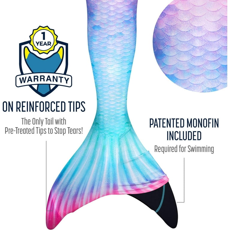  Fin Fun Limited Edition Mermaid Tail for Swimming for Women,  Teen and Adults with Monofin, X-Small, Fiji Fantasy : Clothing, Shoes &  Jewelry