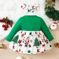 thumbnail image 4 of Zhuashum Baby Girl Dress 6-9 Months Toddler Long Sleeve Christmas Round Neck Color Mastch Santa Prints Dress Dance Party Dresses Fall Winter Clothes Cute Wear Black, 4 of 4