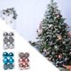 thumbnail image 2 of Farfi 6 colgantes de árbol de Navidad de 6 cm / 8 cm diseño tallado hueco chapado decoración ecológica restaurante de bolas colgantes de árbol de Navidad de 6 cm, 2 of 5
