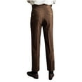 thumbnail image 7 of USNSM Men's Formal Business Dress Pants Urban Stylish High Rise Buckle Suit Pants Pleat Front Straight Leg Trousers with Pockets Coffee XL, 7 of 7