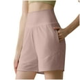 thumbnail image 1 of Yuyuzo Womens Workout Shorts Elastic High Waisted Basic Shorts Belly Control Yoga Shorts with Pockets, 1 of 4