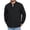 Black, variant on Men Mandarin Stand Collar Loose Thin Jacket, Light Micro Wrinkle Quick Dry Breathable Long Sleeve Snap Button Outdoor Utility Shacket Jacket with Big Pockets Navy