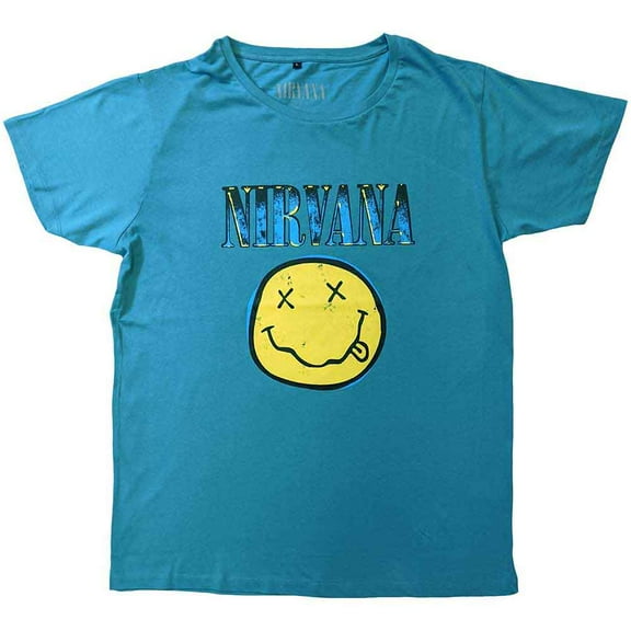 Nirvana Unisex T-Shirt: Xerox Happy Face (X-Small)