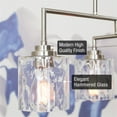 thumbnail image 2 of Kira Home Monroe 28" Linear Kitchen Island Light, Hammered Glass Shades, Rotating Swivel Center Arm, Water Glass, 2 of 9