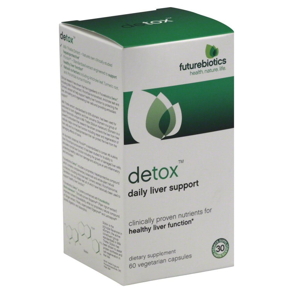 Futurebiotics Detox, Daily Liver Support Vegetarian Capsules, 60 Ea
