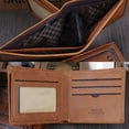 thumbnail image 3 of vlrwzc Dark Brown Mens US $100 Dollar Bill Leather Bifold Card Holder Wallet Handbag Purse Leather Credit Card Photo Holder, 3 of 7