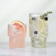thumbnail image 4 of Galateo Capri Collection Victoria Borosilicate Ribbed Drinking Glasses - Set of 4, 4 of 7