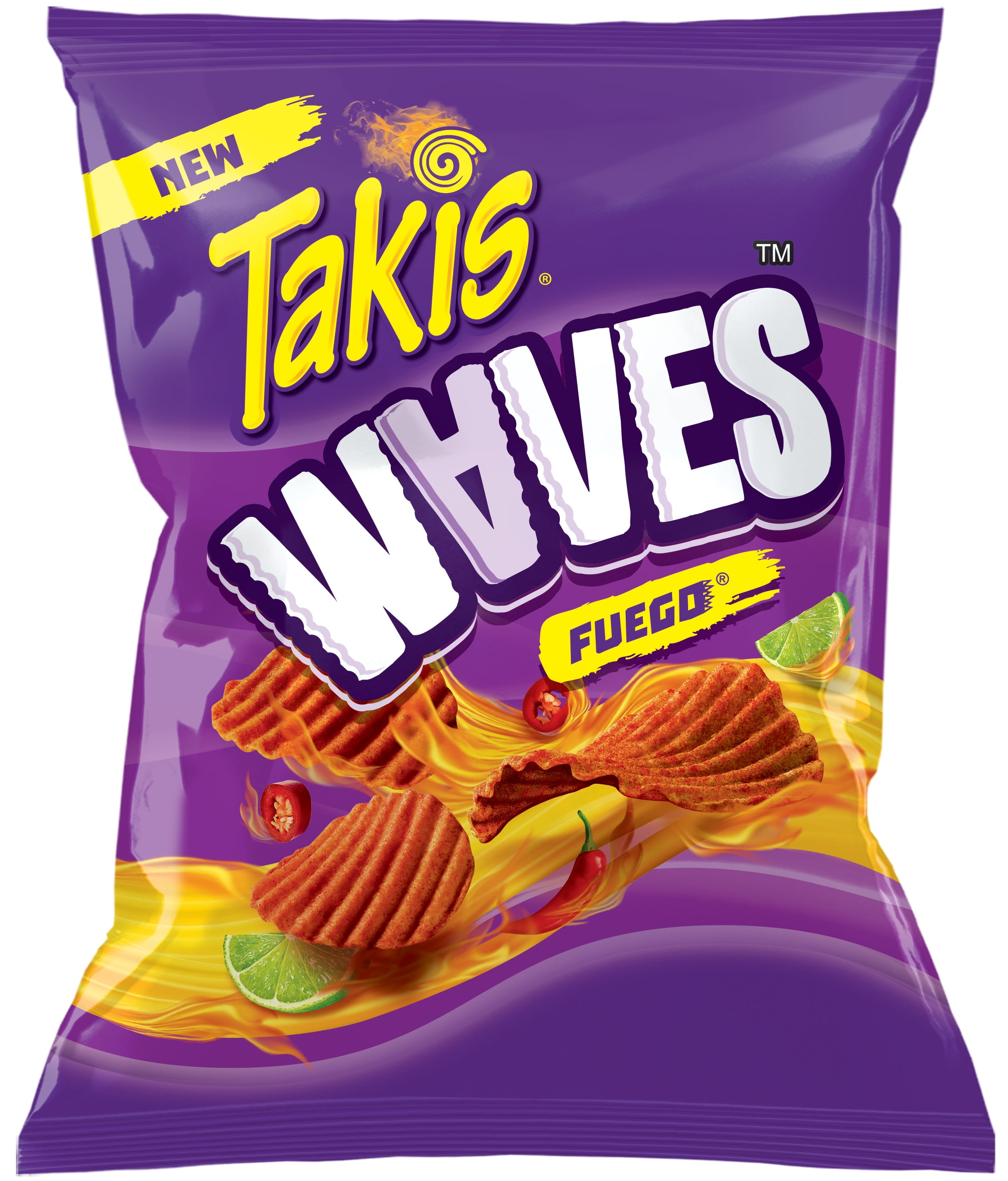 TAKIS Waves Fuego Wavy Potato Chips Bag of 2.5 ounces