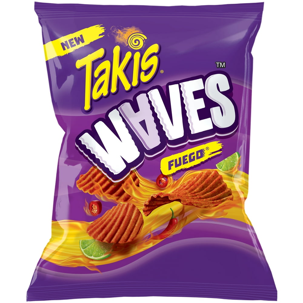 TAKIS Waves Fuego Wavy Potato Chips Bag of 2.5 ounces