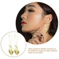 thumbnail image 3 of Raindrops Aretes De Concha Dorados Estilo Bohemio Con Náutico Para Mujer, 3 of 8