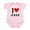 Petal Pink, variant on CafePress - I Heart Jazz: Infant Bodysuit - Baby Light Bodysuit, Size Newborn - 24 Months