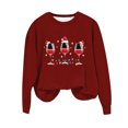 thumbnail image 2 of Leapfrogs Chandail pour Femmes, Chandail Décontracté à Manches Longues pour Femmes, Col Rond, Vacances, Noël, Imprimé, Mignon, Coupe Ample, 2 of 3