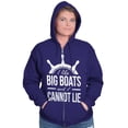 thumbnail image 5 of I Like Big Boats and I Cannot Lie Zip Up Hoodie Men's Women's Brisco Brands 2X, 5 of 6