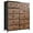 Rustic Brown, variant on XgoodX Dresser for Bedroom with 12 Drawers Tall Dressers for Bedroom Fabric Dressers & Chest of Drawers with Sturdy Metal Frame, Wood Top, for Girls, Closet, 40.6" W x 11.8" D x 44.5" H (Grey)