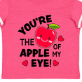 thumbnail image 4 of Inktastic Youre the Apple of My Eye Valentine Pun with Cute Apple Boys or Girls Toddler T-Shirt, 4 of 5