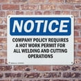 thumbnail image 4 of (2 Pack) Company Policy Requires A Hot Work Permit OSHA Notice Sign 24 Inch X 18 Inch Indoor / Outdoor Rust-Free Aluminum Metal Signs for Workplace, Workshop, and Construction Site,, 4 of 8