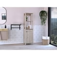 thumbnail image 3 of Grey Modern Style - Freestanding Storage - Bathroom Space - Four Shelves for Displaying, 3 of 4
