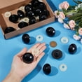 thumbnail image 3 of 20 sets Plastic Craft Eyes for Doll Making with Spacer Half Round Black 40x30mm 1box, 3 of 6