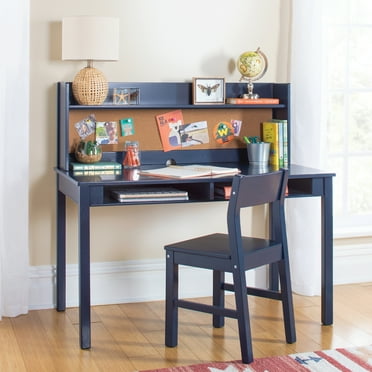 Martha Stewart Kids' Desk with Hutch and Chair, Navy