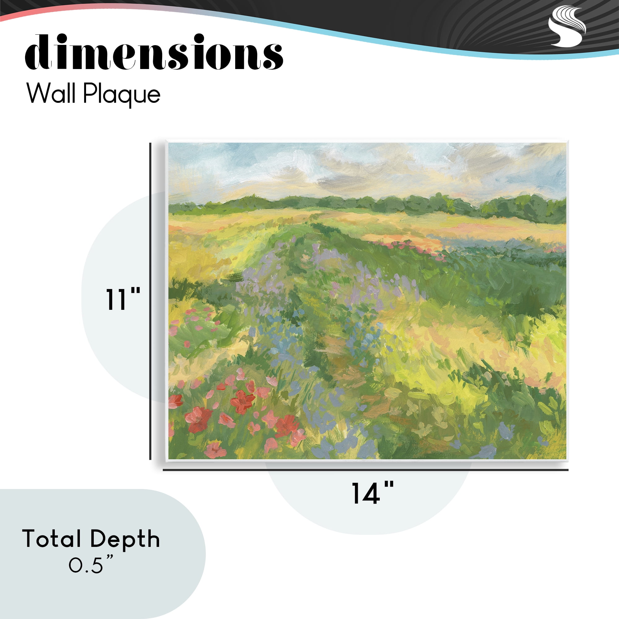 Stupell Industries Windswept Flower Meadow Wall Plaque Art, design by Victoria Barnes