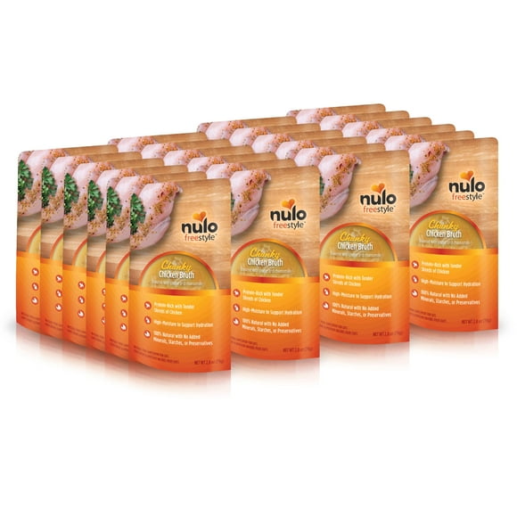 Nulo Freestyle Bouillon de Nourriture Humide pour Chaton et Chaton, Nourriture pour Chat Premium Tout Naturel Sans Céréales avec Sans Minéraux Ni Conservateurs Ajoutés et Haute Teneur en Protéines d'Animaux 2.8 Oz (Lot de 24)
