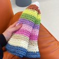thumbnail image 2 of CoCopeaunts Straw Bucket Hat for Women Sun Shade Woven Wide Brim Fisherman Hat Foldable Floppy Rainbow Striped Crochet Bucket Cap, 2 of 8