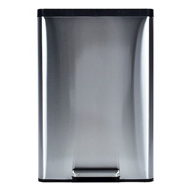 bote de basura de acero inoxidable con tapa 40 l