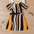thumbnail image 3 of Seyurigaoka Little Girls Summer Dress Irregular Vertical Stripes Princess Skirt, 3 of 10