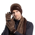 thumbnail image 2 of Eoperou Beanie Hat with Gloves Scarf Set Super Soft Windproof Ultra-Thick Fleece Lining Winter Warm Long Scarf Gloves Set, 2 of 8