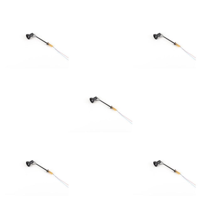 Youkk Lampe de Chemin de Fer Modèle Classique Miniature Échelle 1:87 Accessoires de Mise en Page de Lampadaire à Tête Unique Lumière de Parc LED Type A Noir 5Ensemble