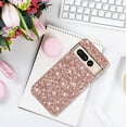 thumbnail image 2 of Compatible with Google Pixel 7 Pro Case Glitter Bling Google Pixel 7 Pro Phone Case for Girls Cute Bumper Shockproof Protective Cases (Rose Gold), 2 of 7