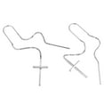 thumbnail image 5 of Aeravida Sleek Cross Sterling Silver Slide-Through Long Thread Dangle Earrings for Female, 5 of 5