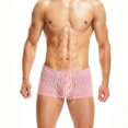 thumbnail image 2 of XMMSWDLA Mens Cotton Boxer Underwear Pouch Front Fly Stripes Pattern Soft Fashion, 2 of 4