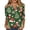 Green-B#50811aa, variant on Trgacdwlo Christmas Henley Shirts for Women Xmas Tree Graphics 3/4 Length Sleeve Womens Tops V Neck Button Festival Xmas Blouses for Women