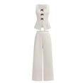 thumbnail image 4 of BOOMNY Girls Outfit 2 Peice Sets Solid Sleeveless Camisole Tops Pants Sets for Kids Soft Clothing Set, 4 of 9