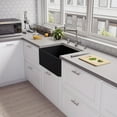 thumbnail image 4 of Black Matte Smooth Apron 24" x 18" Single Bowl Fireclay Farm Sink, 4 of 9