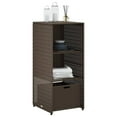 thumbnail image 4 of vidaXL Storage Cabinet with 2 Shelves, PE Rattan, Brown, 4 of 12