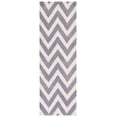 thumbnail image 2 of SAFAVIEH Cambridge Kaitlyn Zig Zag Stripes Wool Runner Rug, Silver/Ivory, 2'6" x 18', 2 of 7