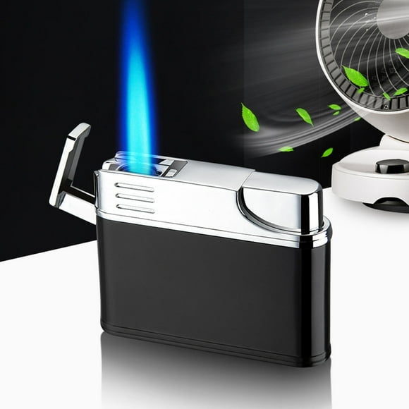 Metal Wheel Flint Lighter Refillable Butane Gas Ignition Tool Classic Sound Fire Starter Gift Box Set Portable Pocket Lighter, Durable Metal Construction Outdoor Camping Everyday Use Utility
