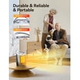thumbnail image 3 of Neighborly Nook Portable Electric Space Heater with Thermostat, 1500W/750W Safe and Quiet Ceramic Heater Fan, Heat Up 200 Square Feet for Office Room Desk Indoor Use, Silver, 3 of 9