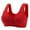 b-Red, variant on Lisa Charm Front Closure Bras Front Close Beauty Back Solid Color Wirefree Front Closure Bras for Women Plus Size Wide Shoulder Vest Comfy Breathable Underwear b-Red 38