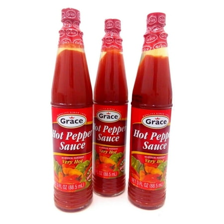 Grace Hot Pepper Sauce 3oz Pack of 3