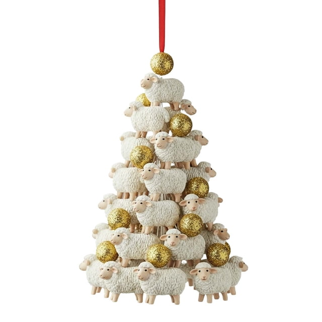 SDNall Red Christmas Ornaments, Small Hanging Decorations for Holiday Trees with Stackable Animal Designs, Include Ribbon for Easy Display and Festive Home Decor