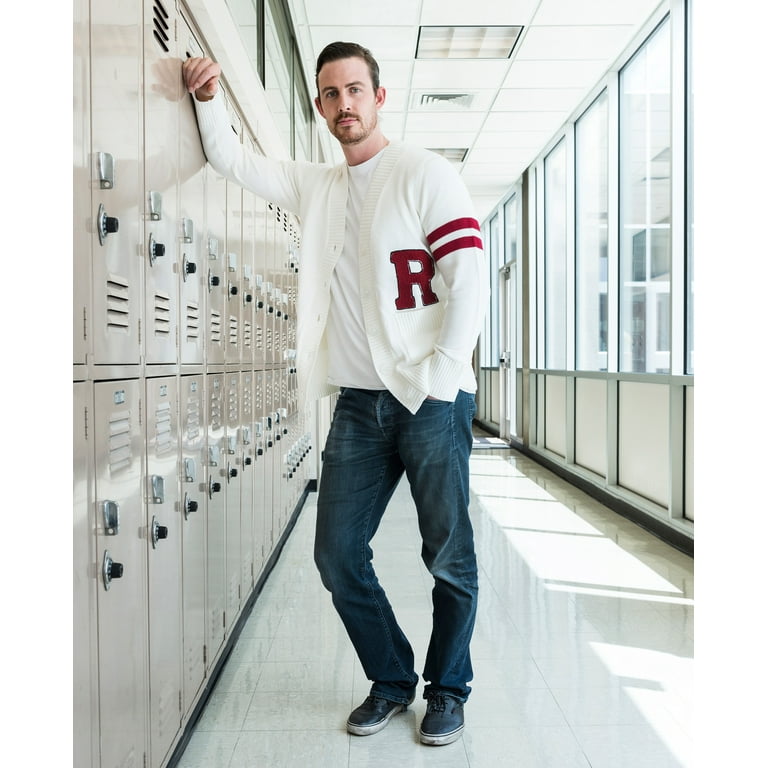Hip Hop 50's Shop - Mens 1950s Letterman Cardigan Sweater Hip Hop 50's Shop - Mens 1950s Letterman Cardigan Sweater