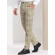thumbnail image 2 of Pantalones de Vestir Lars Amadeus Hombre Informales A Cuadros Naranja Verde S, 2 of 6