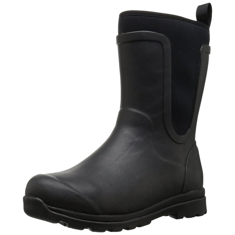 Muck Boot Women s Cambridge Mid Rain Boots Black Neoprene Rubber 5 M Walmart